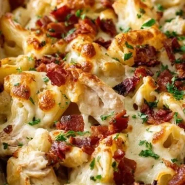 Delicious Crazy Good Casserole dish served hot with a golden topping