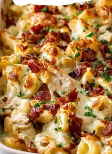 Delicious Crazy Good Casserole dish served hot with a golden topping
