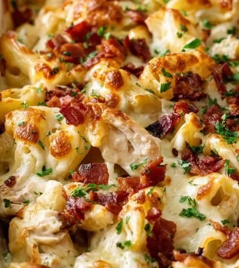 Delicious Crazy Good Casserole dish served hot with a golden topping