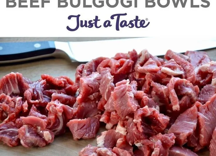 Delicious easy beef bulgogi bowls with marinated beef and fresh vegetables
