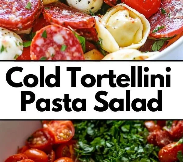 Tortellini Salad with roasted red peppers and parmesan cheese