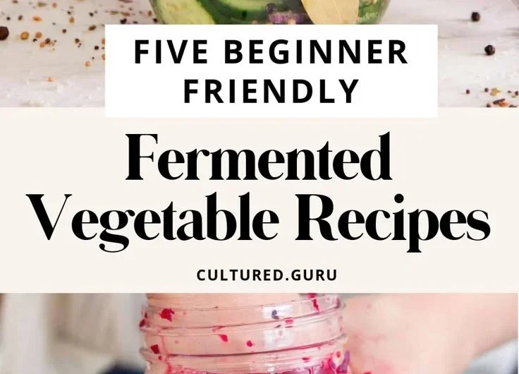 Easy fermented vegetable recipes for beginners featuring colorful jars of pickled veggies.
