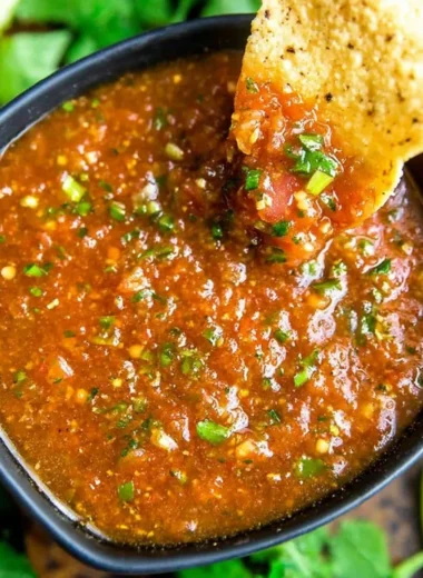 Homemade Blender Salsa made with fresh ingredients