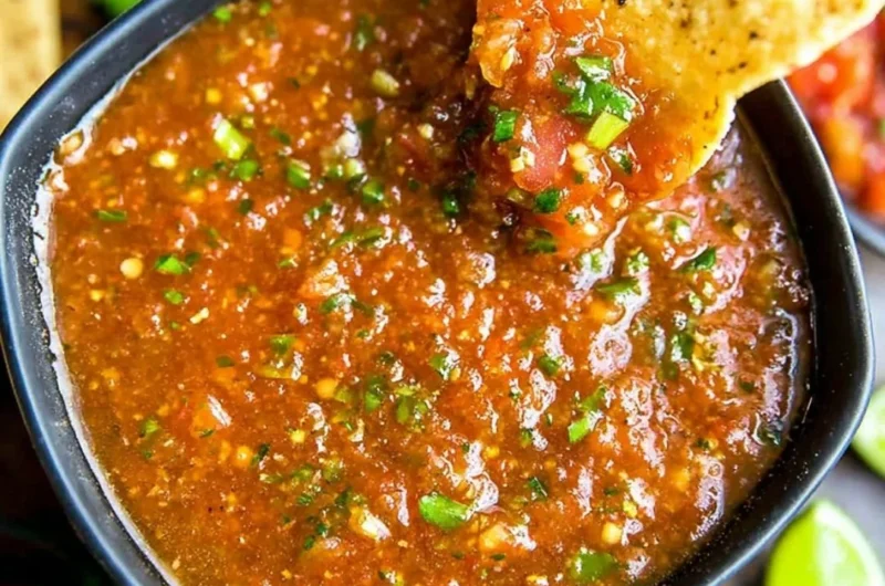 Homemade Blender Salsa made with fresh ingredients
