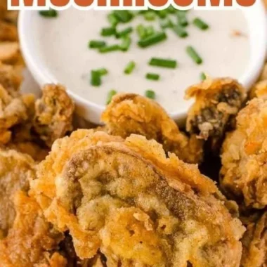 Crispy fried mushrooms served as a tasty appetizer