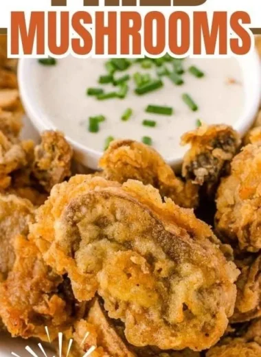 Crispy fried mushrooms served as a tasty appetizer