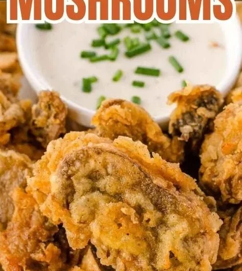 Crispy fried mushrooms served as a tasty appetizer