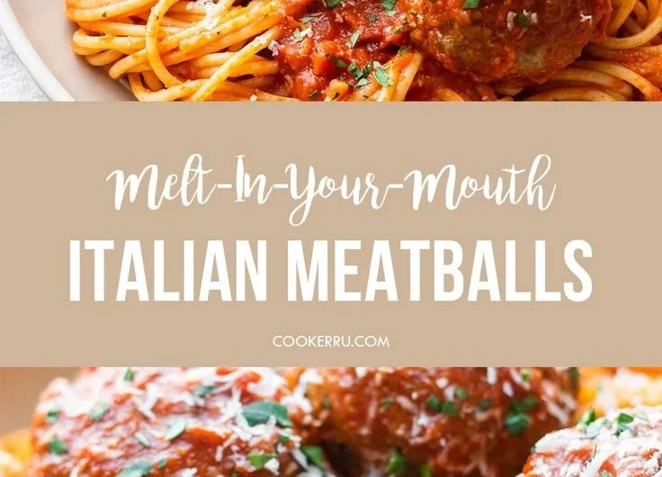 Delicious Italian meatballs served with marinara sauce and spaghetti