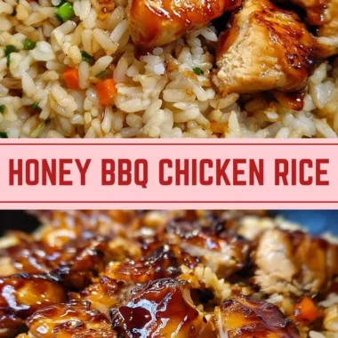 One-Pan Honey BBQ Chicken Rice meal with colorful vegetables and aromatic spices.