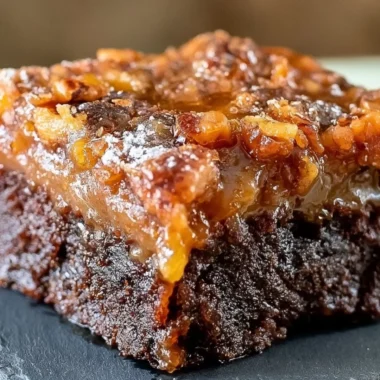 Delicious pecan pie brownies topped with chopped pecans and chocolate.