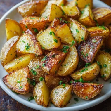 Perfectly roasted potatoes with crispy skin and fluffy interior