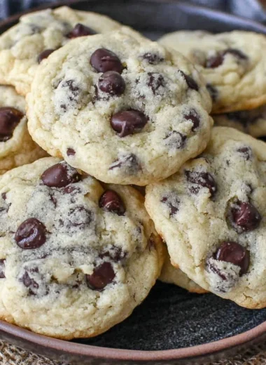 Delicious Yogurt Chocolate Chip Cookies baked to perfection