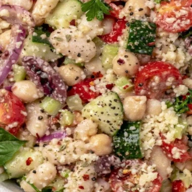 Cozy Italian White Bean Salad with fresh ingredients and vibrant colors