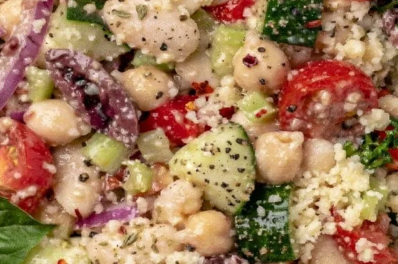 Cozy Italian White Bean Salad with fresh ingredients and vibrant colors