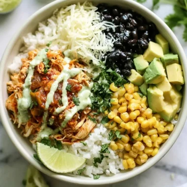 Cozy Mexican-Inspired Slow Cooker Chicken Bowl served in a dish