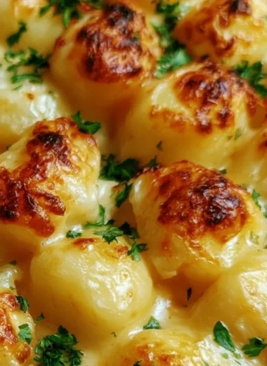 Creamy Delmonico Potatoes served as a delicious side dish