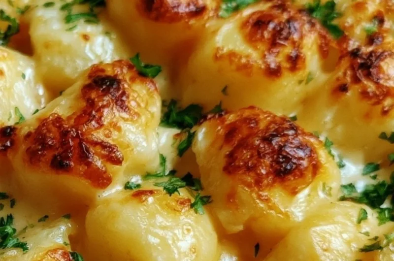 Creamy Delmonico Potatoes served as a delicious side dish