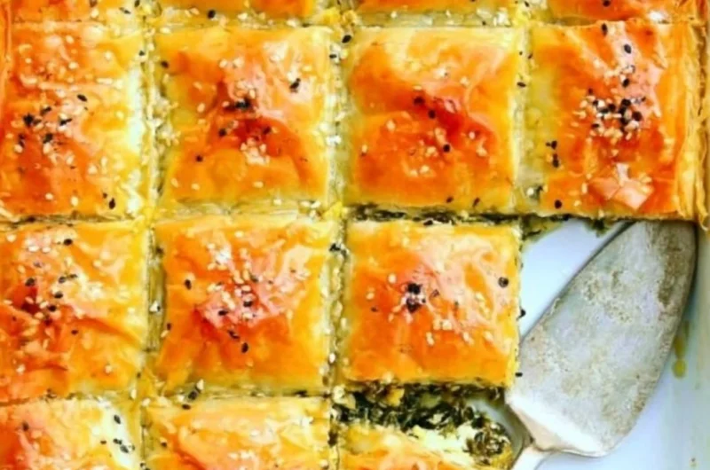 Easy and delicious homemade spinach pie recipe with fresh ingredients.