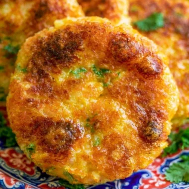 Crispy and golden Potato Cutlet served with chutney.