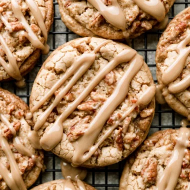 Delicious maple brown sugar cookies on a plate, showcasing their soft texture.