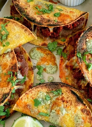 Delicious oven baked tacos ready to serve, crispy and packed with flavor.